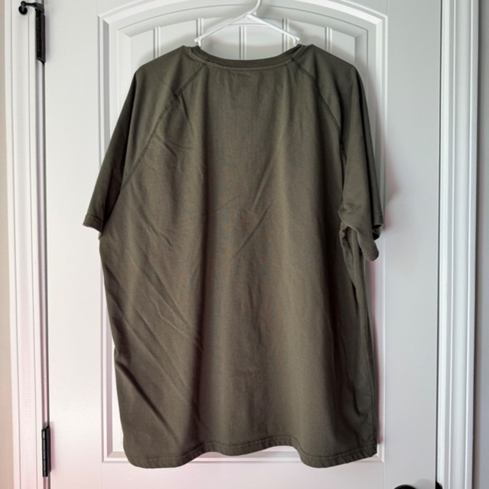 Rugged Elements Mens XXL Olive Green Pocket Tee Durable Utility‎ Raglan T-Shirt - Picture 2 of 8